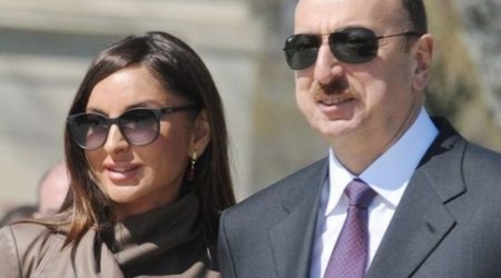 Ильхам и Мехрибан Алиевы в Шеки