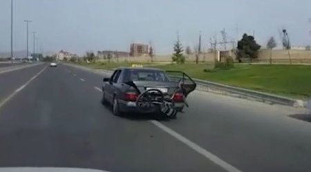 Лихач-таксист на бакинской дороге - ВИДЕО