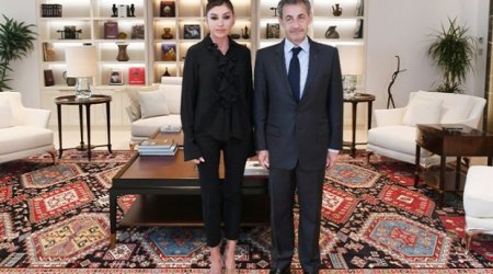 Mehriban Əliyeva Sarkozi ilə görüşüb