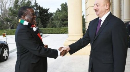 İlham Əliyev Zimbabve prezidenti ilə görüşüb - FOTO