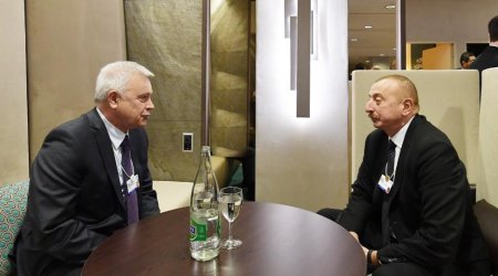 President Aliyev meets LUKOIL president in Davos