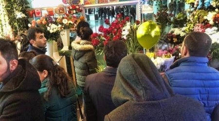 Ажиотаж в цветочных магазинах Баку - ЦЕНЫ 