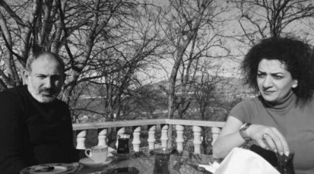 Paşinyanın həyat yoldaşının Azərbaycandakı görüntüləri yayıldı - FOTO