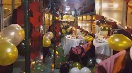 В Баку пара из Индии отметила годовщину свадьбы в автобусе - ВИДЕО