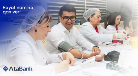 В «ОАО» АтаБанк прошла акция по сдаче донорской крови - ФОТО+ВИДЕО 