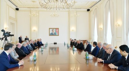 Делегация УЕФА на встрече с Ильхамом Алиевым