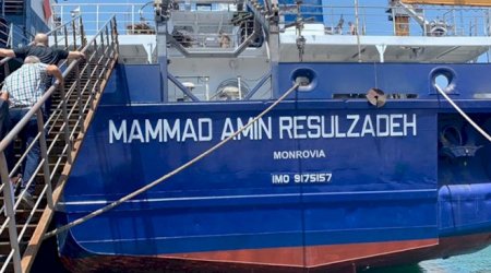 Mübariz Mənsimov Rəsulzadə gəmisinin görüntülərini yaydı - FOTO