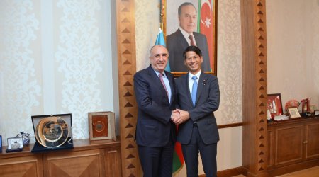 Elmar Mammadyarov receives the Parliamentary Vice-Minister for Foreign Affairs of Japan (PHOTO)