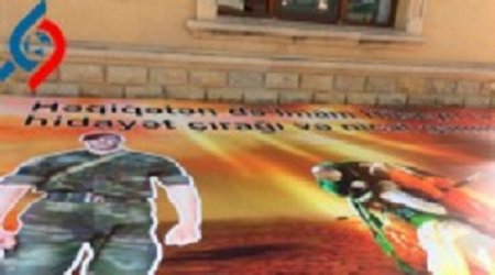 Polis məscidin divarından Mübariz İbrahimovun şəklini sökdürdü - VİDEO