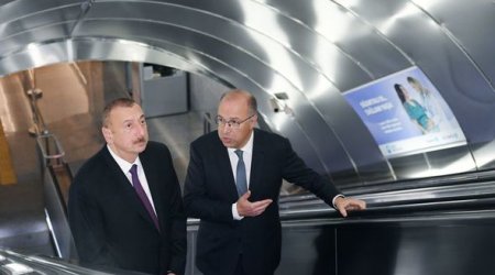 İlham Əliyev “Xətai” metrostansiyasının açılışında - FOTO