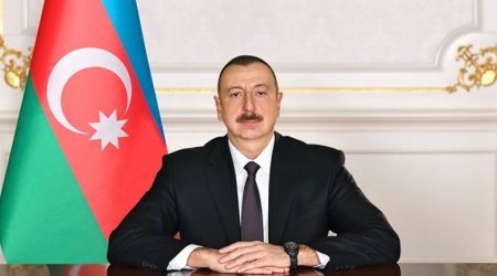 Президент Алиев принимает участие в церемонии открытия ЧМ по художественной гимнастике