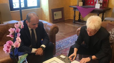 Azerbaijani FM meets rector of Pontifical Oriental Institute during his visit to Holy See (PHOTO)