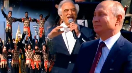 Ermənilər Putinin qarşısında yallı oynadı, Polad Bülbüloğlu uiə mahnı oxudu - VİDEO