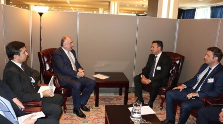 Elmar Mammadyarov meets with the PM of the Republic of North Macedonia (PHOTO)