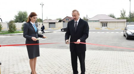 İlham Əliyev və xanımı “Koroğlu” Nəqliyyat Mübadilə Mərkəzinin açılışında
