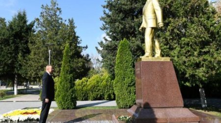 İlham Əliyev Qəbələdə səfərdədir