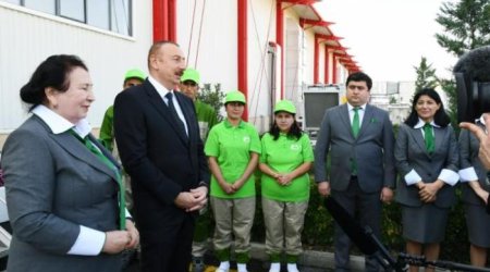 Prezidentin iştirakı ilə Ağdaşda Biyan Sənaye Parkının açılışı olub - FOTOLAR