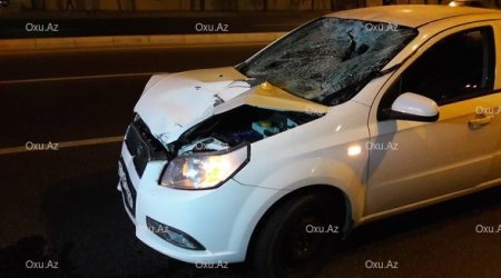 Bakıda avtomobil orta yaşlı kişini vurub öldürüb - FOTOLAR
