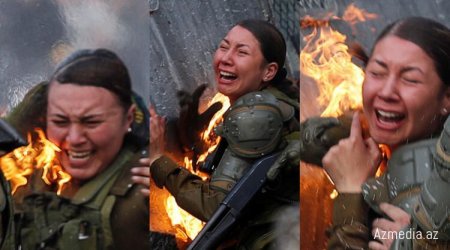 Etiraz aksiyaları səngimək bilmir: 2 qadın polisi belə yandırdılar - FOTOLAR