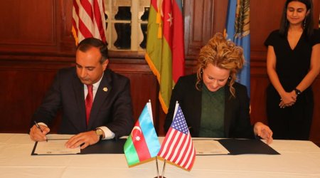 Gədəbəy şəhəri ilə ABŞ-ın Oklahoma şatatının Stilluater (Stillwater) şəhəri arasında qardaşlaşma memorandumu imzalanıb - FOTOLAR