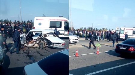 SON DƏQİQƏ! Aeroport yolunda dəhşətli qəza - ölən və yaralılar var - VİDEO