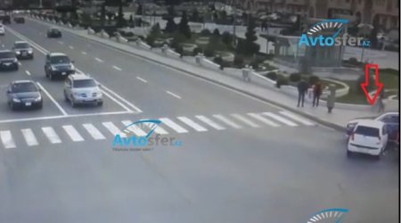 Bakıda qəza: 10 minlik maşın 700 minlik maşınları belə əzdi - REAL VİDEO