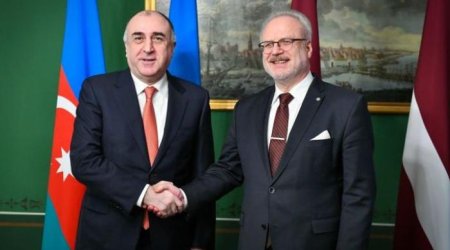 Elmar Məmmədyarov Latviya Prezidenti ilə görüşüb