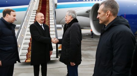 İlham Əliyev Rusiyaya gedib