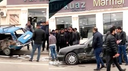 SON DƏQİQƏ - Bakının böyük prospektində zəncirvari qəza - VİDEO