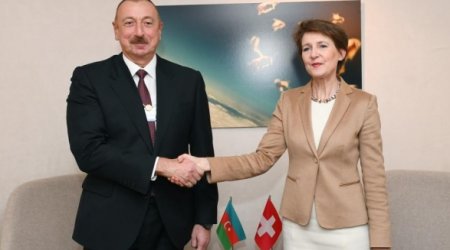 Переговоры Ильхама Алиева с президентом Швейцарии