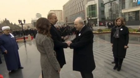 İlham Əliyev və xanımı Ayaz Mütəllibovla görüşdü - VİDEO