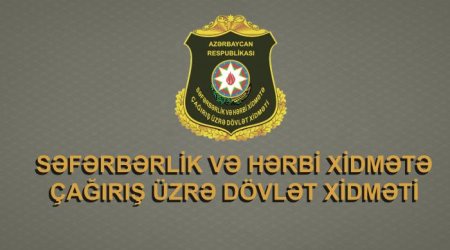 Səfərbərlik və Hərbi Xidmətə Çağırış üzrə Dövlət Xidməti tərəfindən Koronavirusla Mübarizəyə Dəstək Fonduna 100 min manat köçürüləcək