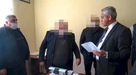 Azərbaycanda vəzifəli şəxs saxlanıldı - FOTOLAR