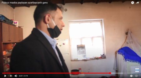 Pulsuz maska paylayan azərbaycanlı gənc - VİDEO