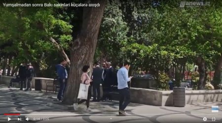 Yumşalmadan sonra Bakı sakinləri küçələrə axışdı - VIDEO