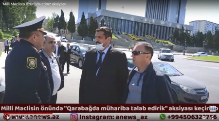 Milli Məclisin önünüdə 