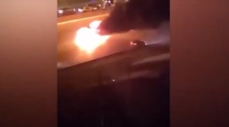 Aeroport yolunda güclü yanğın — ANBAAN VİDEO