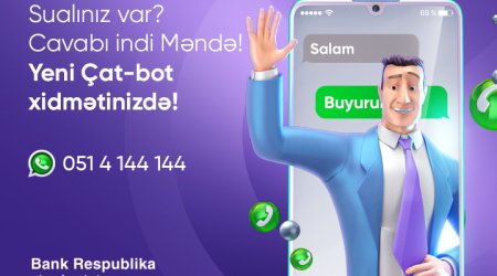 Впервые в Азербайджане банк запустил чат-бот в WhatsApp