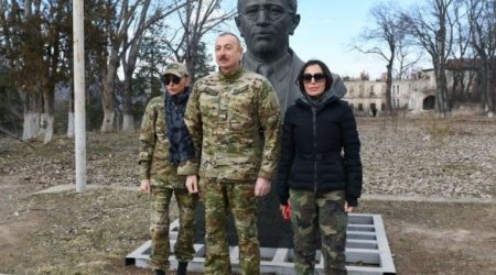 Памятники Узеиру Гаджибейли, Бюльбюлю и Натаван вернули в Шушу  - ФОТО