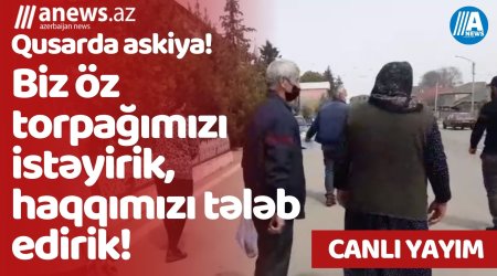 Vətəndaşlar aksiya keçirir - CANLI 