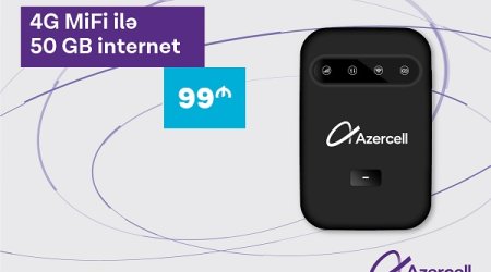 Faster internet connection with 4G MiFi from Azercell!