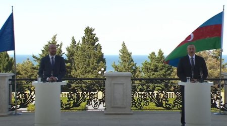 İlham Əliyev və Şarl Mişel birgə mətbuat konfransı keçirdi - YENİLƏNİB/VİDEO