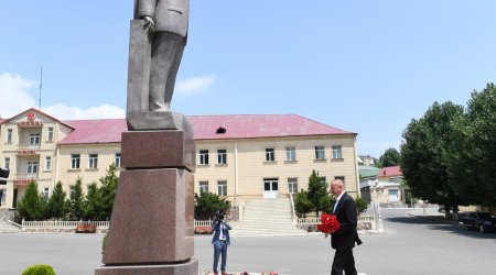 Prezident İlham Əliyev Daşkəsəndə səfərdədir