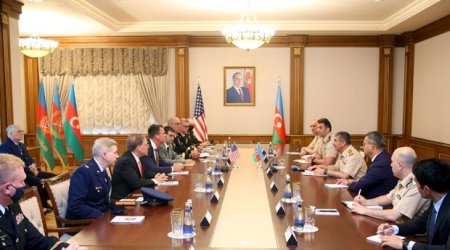 Zakir Həsənov ABŞ-ın nümayəndə heyəti ilə görüşdü - FOTO