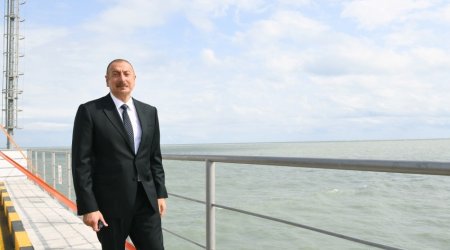 President Ilham Aliyev launches new overpass pumping station of Sumgayit Power Plant