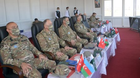 Azərbaycan, Türkiyə və Pakistan generalları təlimləri izlədi - Video