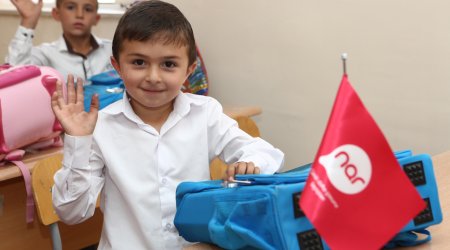 Nar provides school supplies for first graders of schools in Tartar and Fizuli