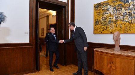 Jeyhun Bayramov meets with President of Serbia