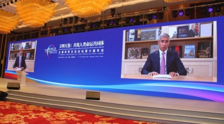 İlham Əliyevdən Tayhu Dünya Mədəniyyət Forumunun iştirakçılarına müraciət