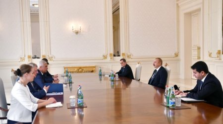 İlham Əliyev Slovakiyanın xarici işlər və Avropa nazirini qəbul edib